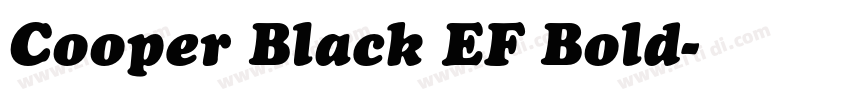 Cooper Black EF Bold字体转换